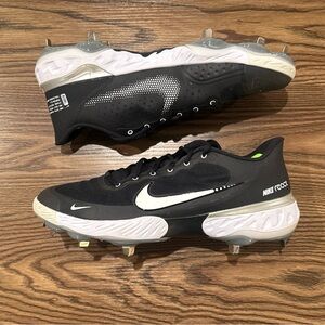 Size 13 Nike React Alpha Huarache Elite 3 Low Baseball Cleats Black CK0746-001